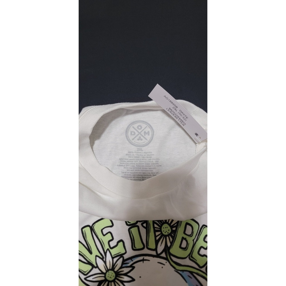 DOM Leave It Better Than You Found It Floral Skull Tee Men's Size XXL NWOT - Picture 2 of 10